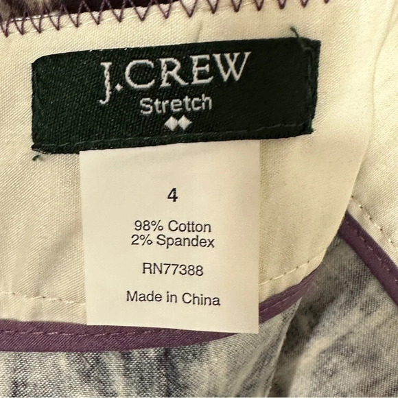 J. Crew pencil skirt, size 4, stretch, cotton/spandex, animal type print, spring - Picture 5 of 6